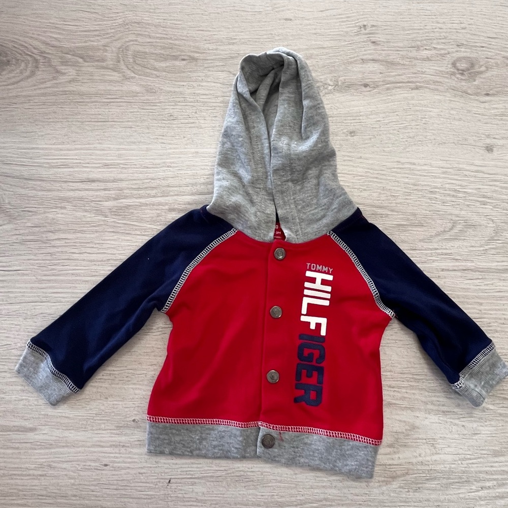 Tommy Hilfiger Red and Blue Kids Hoodie